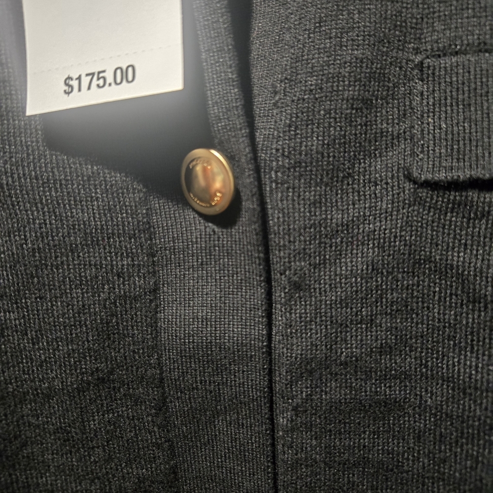 Michael Kors Black Cardigan with Gold Button Details Office Classic Sz Medium - Picture 5 of 7